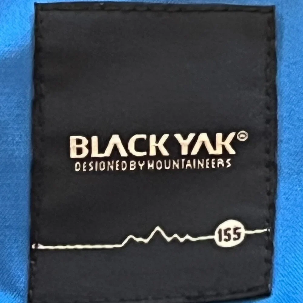 BlackYak snow jacket shell size 155 blue grey kids boys